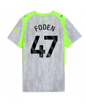 Manchester City Phil Foden #47 Maglia Gara Terza Repliche 2025-26 Donna Maniche Corte